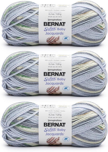 Softee Baby White Yarn - 3 Pack of 141G/5Oz - Acrylic - 3 DK (Light) - 362 Yards - Knitting/Crochet