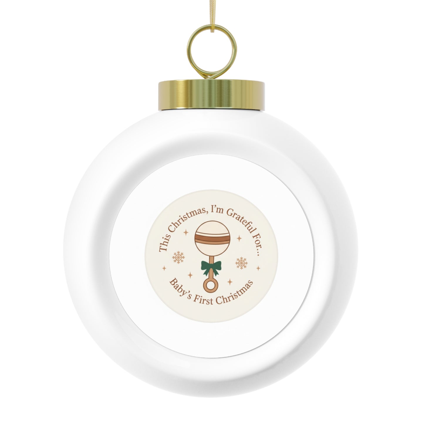 Christmas Ball Ornament - Baby's First Christmas