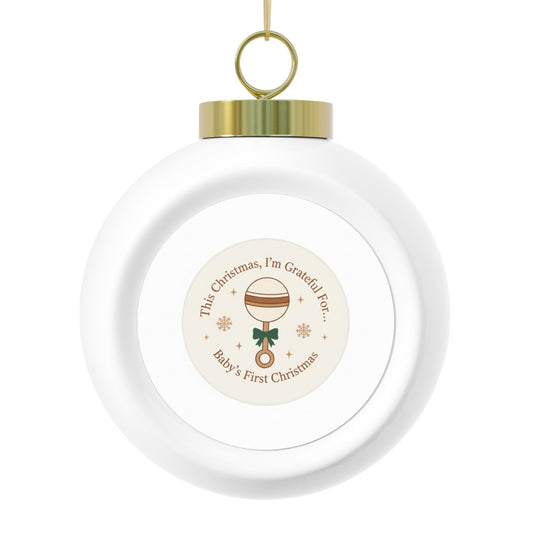 Christmas Ball Ornament - Baby's First Christmas