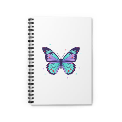 Holographic Butterfly Gradient | Spiral Journal Notebook for Notes & Doodles | Back to School, Valentine & Galentine | Y2K Aesthetic