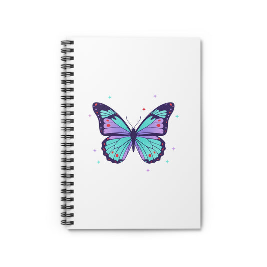 Holographic Butterfly Gradient | Spiral Journal Notebook for Notes & Doodles | Back to School, Valentine & Galentine | Y2K Aesthetic