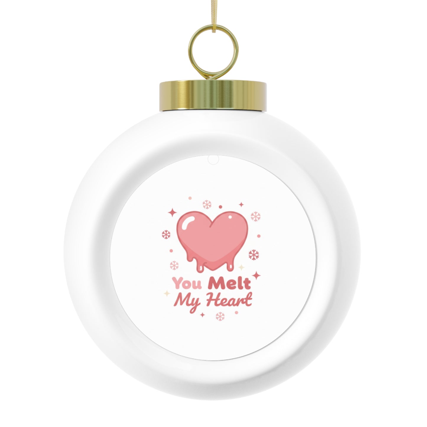 Christmas Ball Ornament You Melt My Heart Ceramic Holiday Keepsake