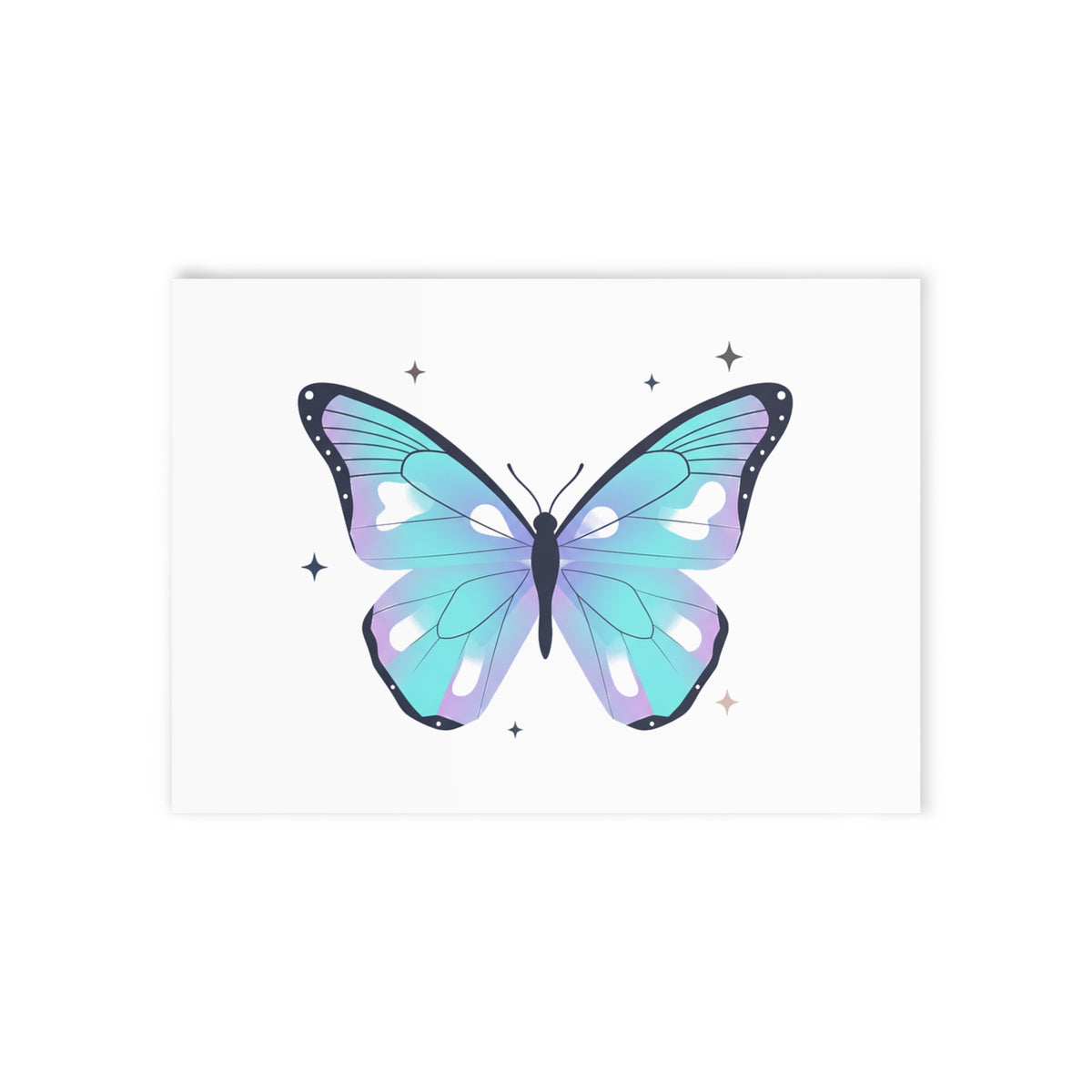 Holographic Gradient Butterfly | Holiday Greeting Card + Postcard | Valentine & Galentine Gift | Y2K Aesthetic