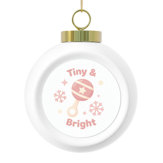 Ceramic Christmas Ball Ornament - Tiny & Bright