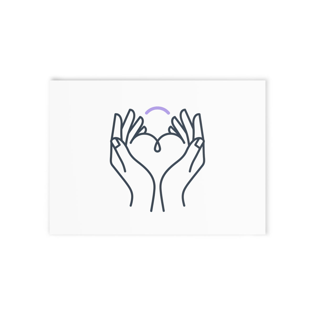 Line Art Heart Hands | Valentine Holiday Greeting Card Set | Lover, Family & Friend Card | Minimalist Y2K Aesthetic