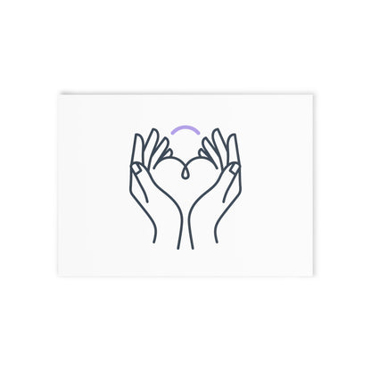 Line Art Heart Hands | Valentine Holiday Greeting Card Set | Lover, Family & Friend Card | Minimalist Y2K Aesthetic