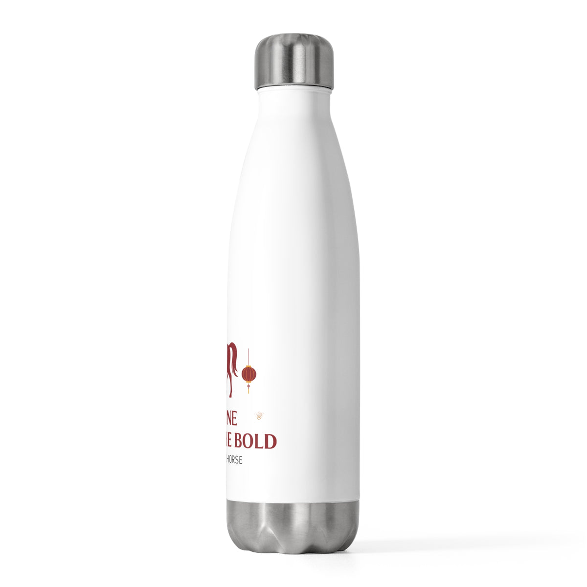 Fire Horse with Red Lanterns | 20oz Insulated Stainless Steel Tumbler Bottle | Lunar New Year 2026 Family Gift | Paper-Cut Style