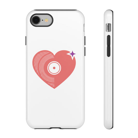 Vinyl Record Heart | iPhone 17 Slim Glossy Case for Music Lovers | Valentine & Galentine Gift for Her | Y2K Aesthetic