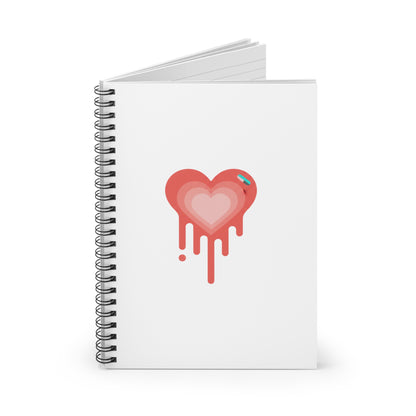 Melting Heart Drip Gradient | Spiral Journal Notebook for Notes & Doodles | Back to School, Galentine’s | Y2K Aesthetic