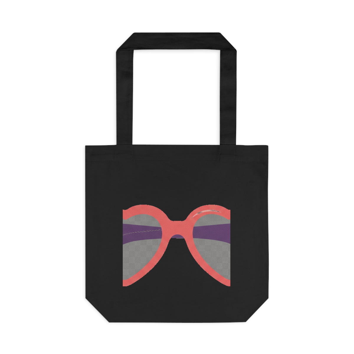 Y2K Heart-Shaped Sunglasses Graphic | Cotton Tote Bag for Everyday Carry | Valentine & Galentine’s Gift | Pink Aesthetic