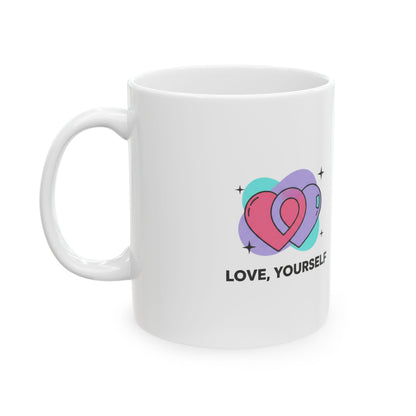 Modern Mature Romance Quote | 11oz Ceramic Coffee Mug for Couples | Valentine & Galentine Gift | Minimalist Aesthetic