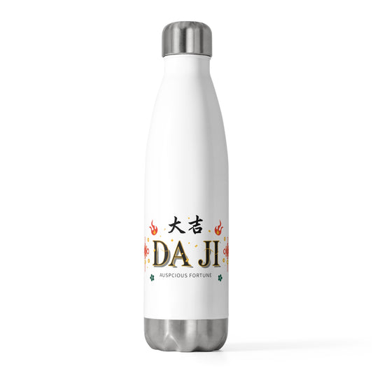 Da Ji Greeting Embossed | 20oz Insulated Stainless Steel Tumbler Bottle | Lunar New Year Gift for Family & Friends | Fire Horse 2026