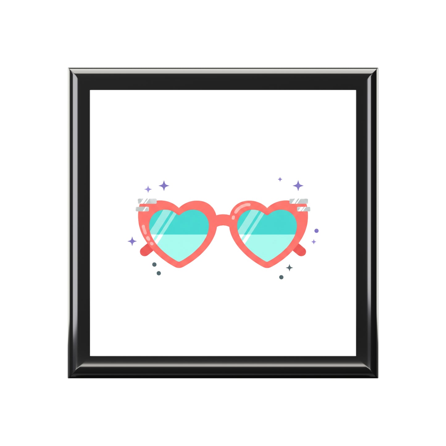 Y2K Heart-Shaped Sunglasses | Jewelry Box for Rings & Trinkets | Valentine & Galentine Gift | Pink Gradient Aesthetic