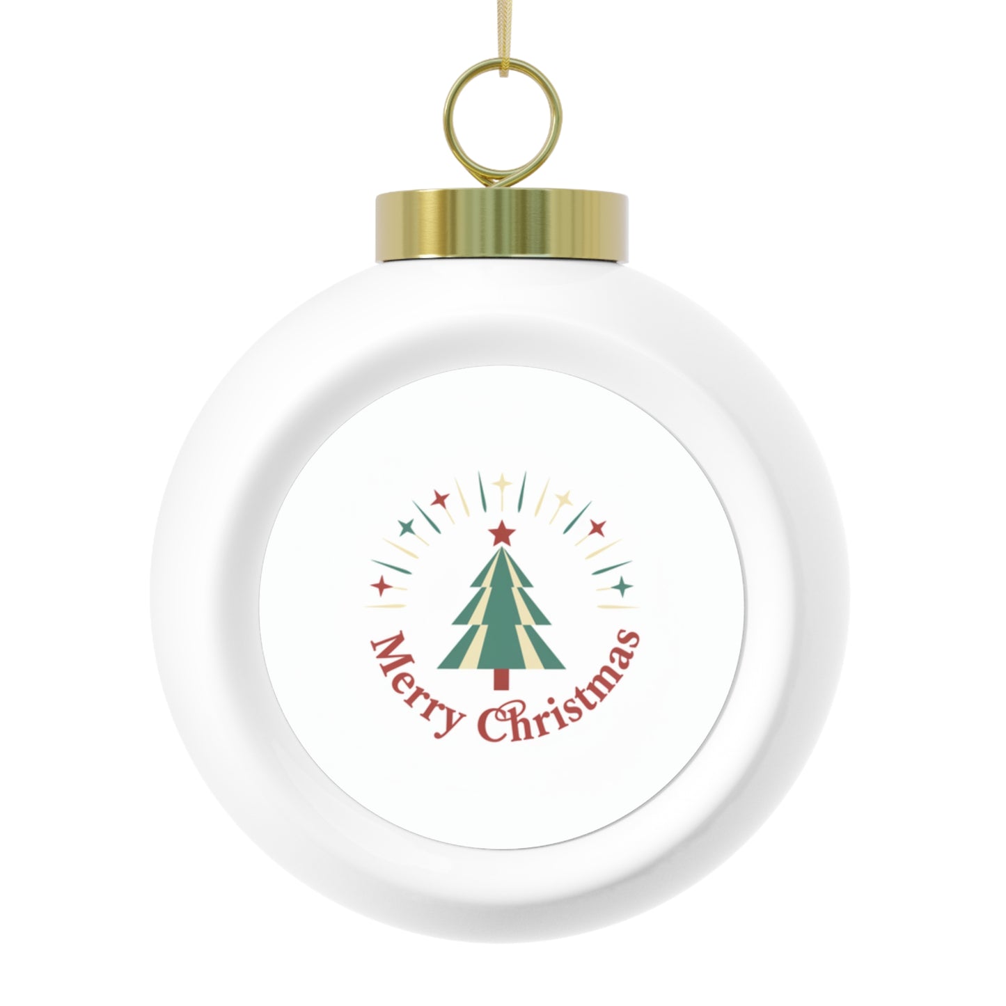 Ceramic Christmas Ball Ornament — Merry Christmas Holiday Decoration