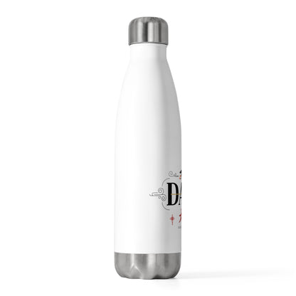 Da Ji Woodblock Greeting | 20oz Insulated Stainless Tumbler Bottle | Lunar New Year Family & Teacher Gift | Festive Red Gold