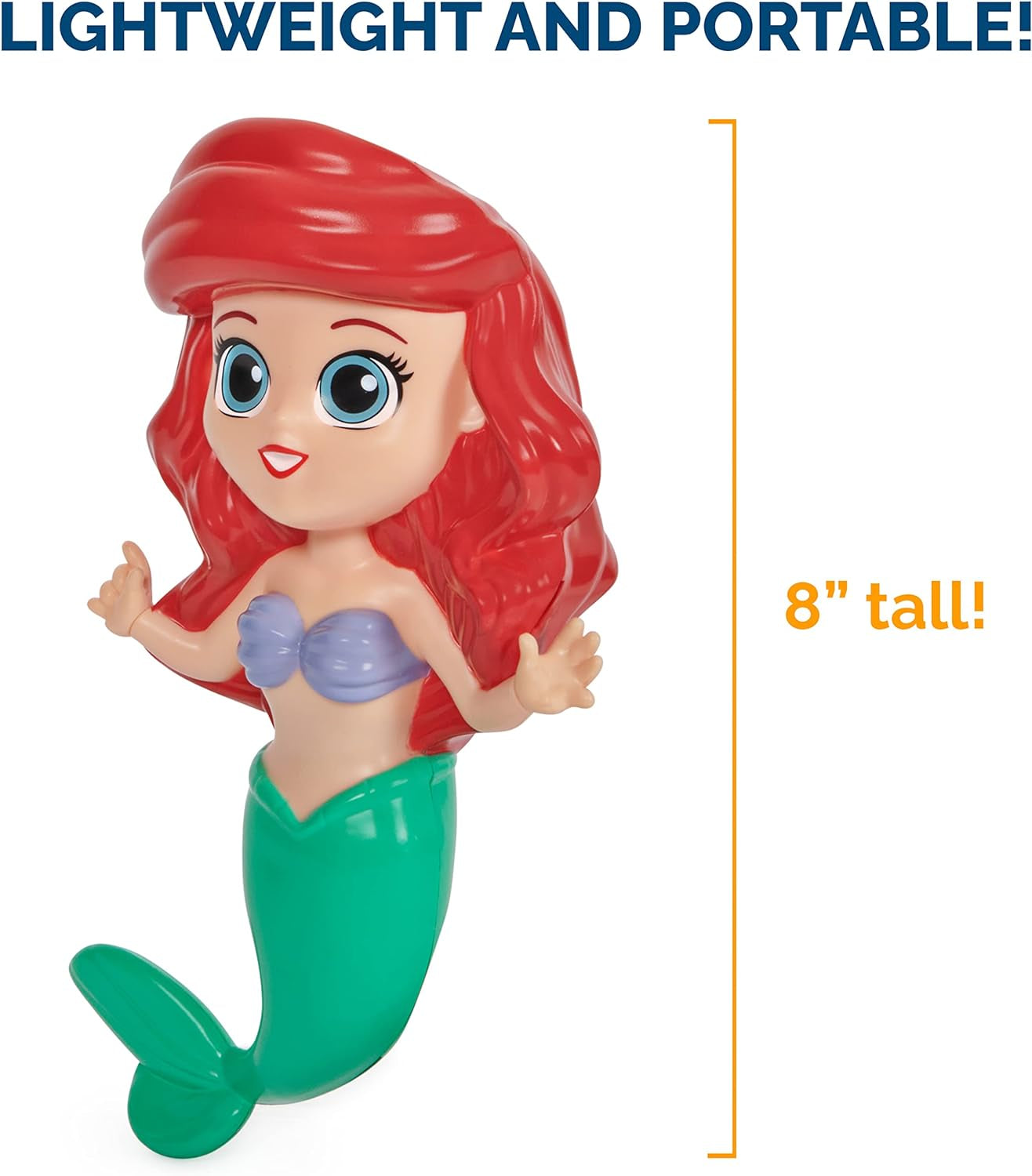 Disney Princess Ariel Floatin' Figures, Swimming Pool Accessories & Kids Pool Toys, Little Mermaid Party Supplies & Water Toys for Kids Aged 3 & Up