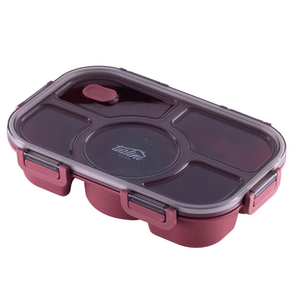 Tarlini  Simple & Easy  Pink Bento Box  Leak Proof BPA Free 5 Compartment