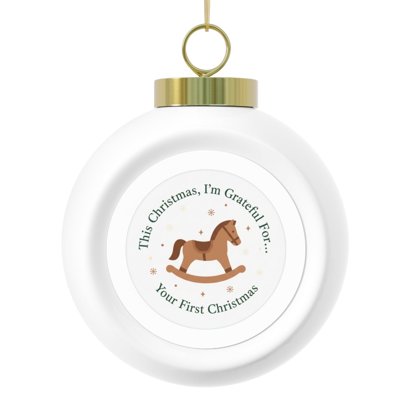 Ceramic Christmas Ball Ornament – Your First Christmas Keepsake