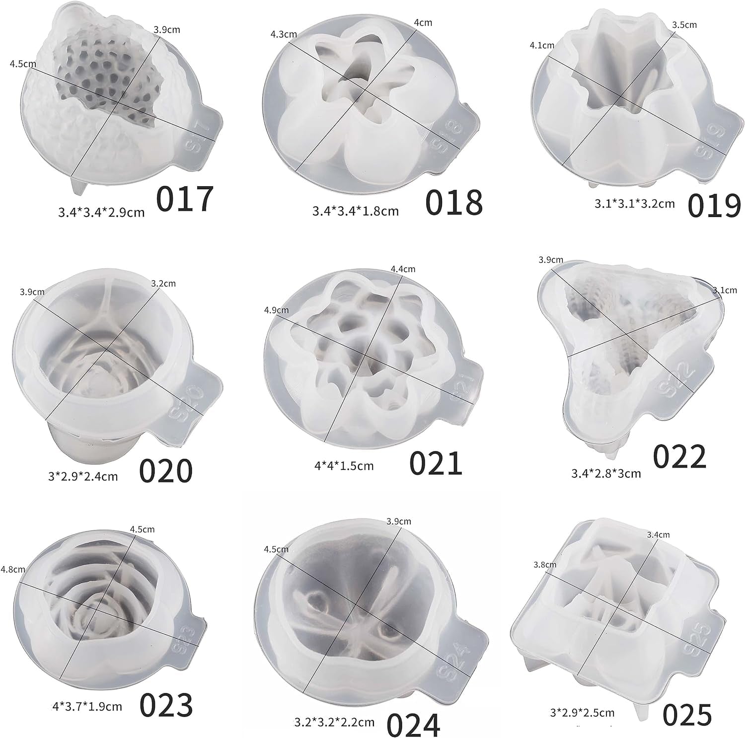 34 Pcs Succulent Candle Mold Succulent Mold Succulent Resin Mold Clay Mold Jewelry Resin Casting Mold Candle Making Molds Craft Supplies 3D Mold Silicone Mold for Resin Casting Mold