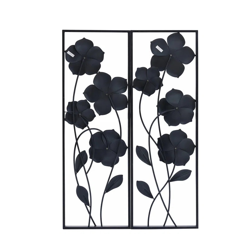 Handmade Traditional Plants & Flowers Wall Decor on Metal