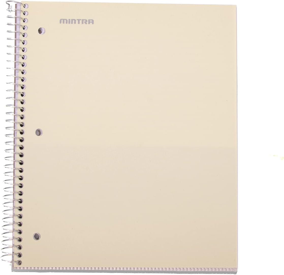 Office Durable Spiral Notebooks, 1 Subject, (Spring Pink, Sun Yellow, Arctic Ice, Wide Ruled 3Pk)