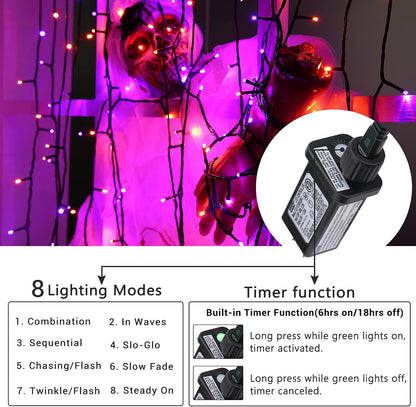 Christmas Lights Outdoor, 338Ft 1000 LED Christmas String Lights, 8 Modes, Timer, Waterproof Christmas Fairy Twinkle Lights for Home Garden Yard Wedding Party Tree Xmas Decors - Cool White