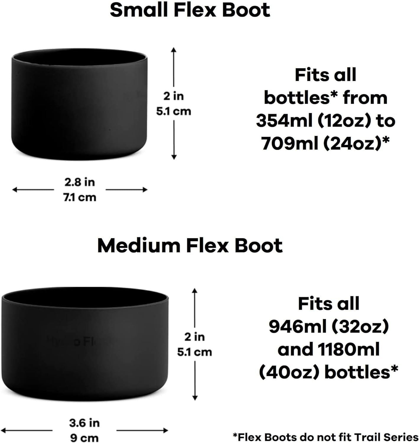 Flex Boot - Accessory Silicone Water Bottle Protector - Dishwasher Safe, Bpa-Free, Non-Toxic