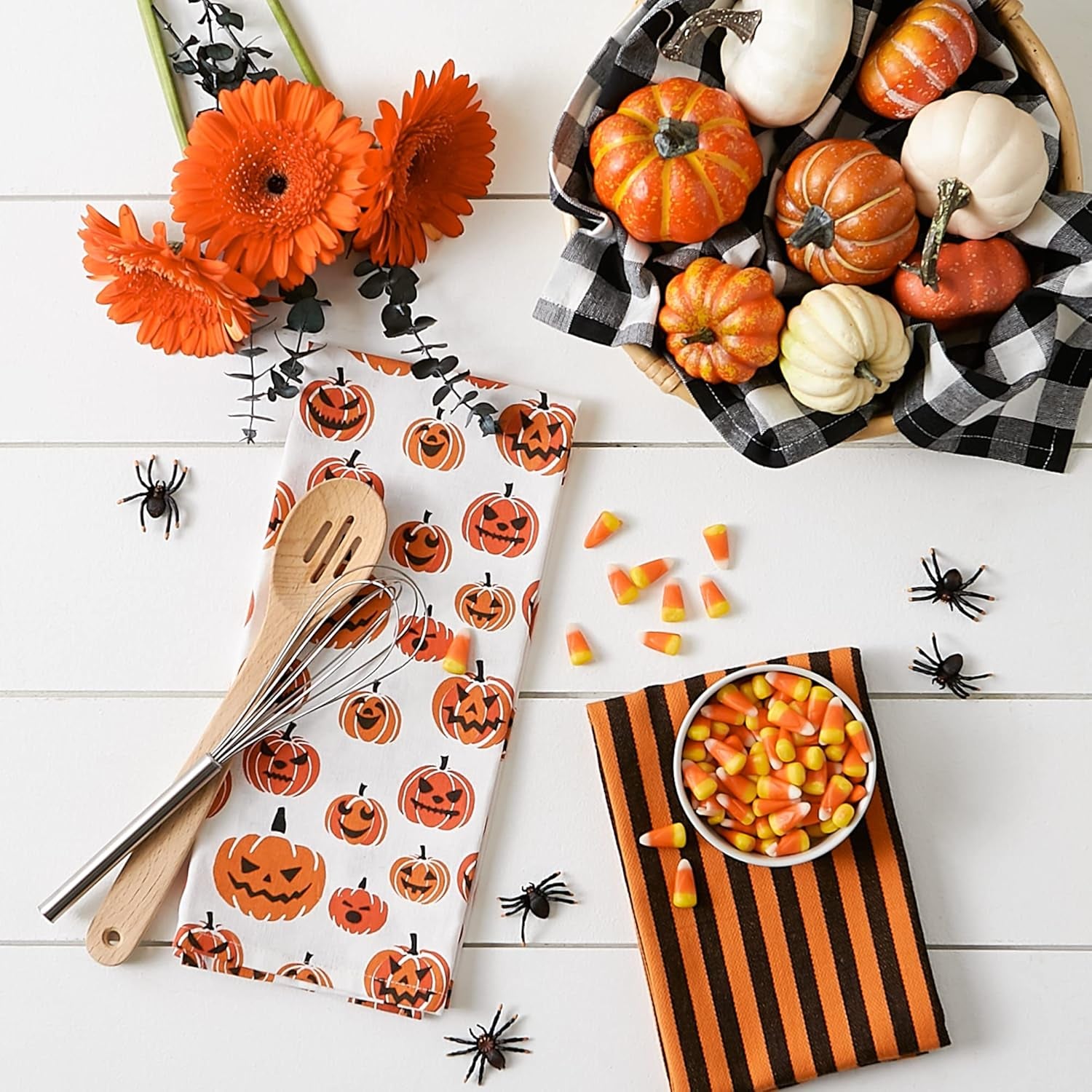 Halloween Kitchen Collection Printed Dishtowel Set, 18X28, Let'S Get Spooky, 2 Piece