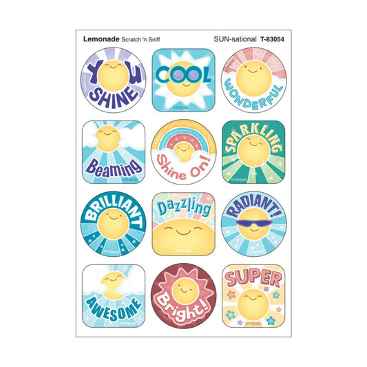 SUN-sational, Lemonade Scent Scratch 'n Sniff Stinky Stickers®, Pack of 48