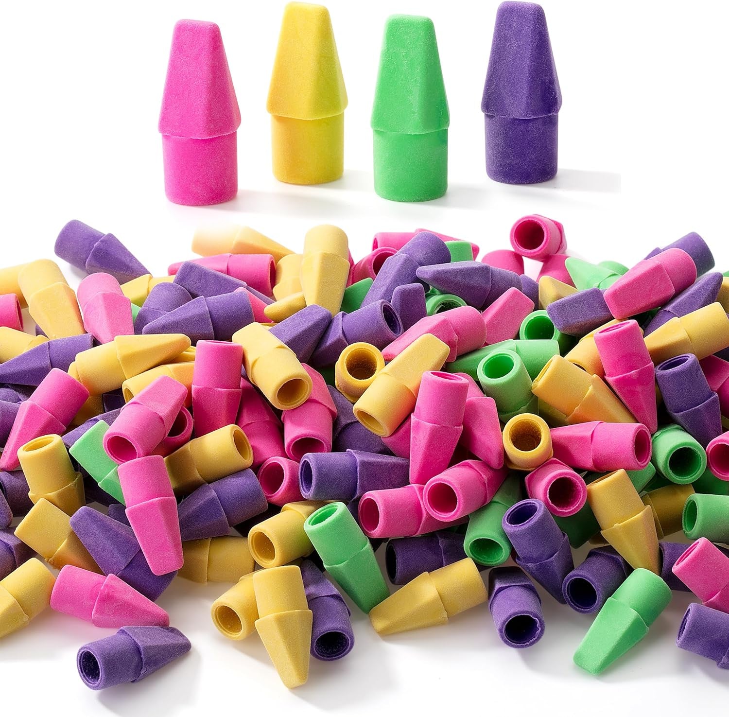 Erasers for Pencils, 120 Pack, Pencil Top Erasers, Eraser Caps, Kids, Cap Tops, Topper Erasers. Ereaser