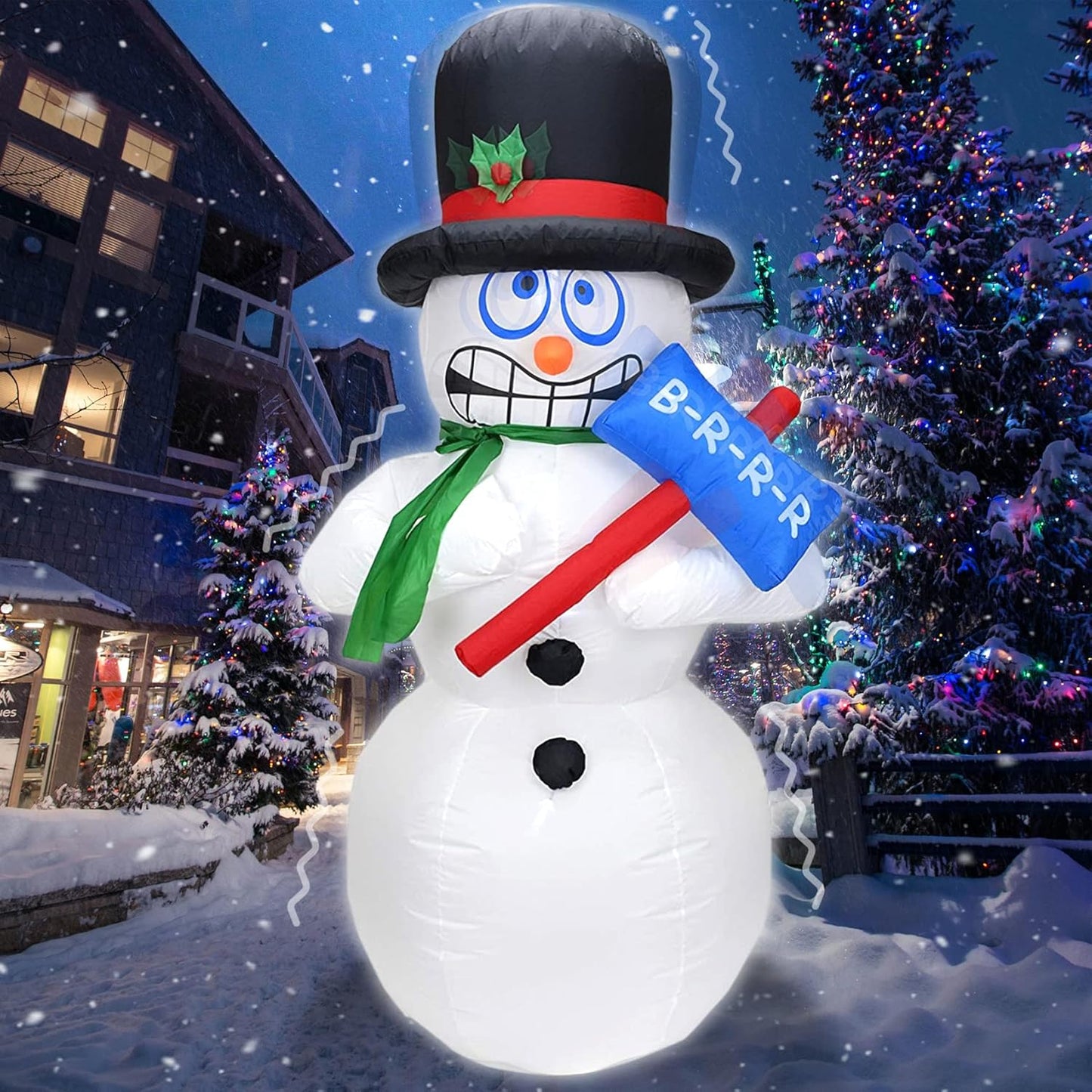 6FT High Christmas Inflatables Outdoor Shaking Snowman Big Yard Party Decoration (Shaking Snowman)