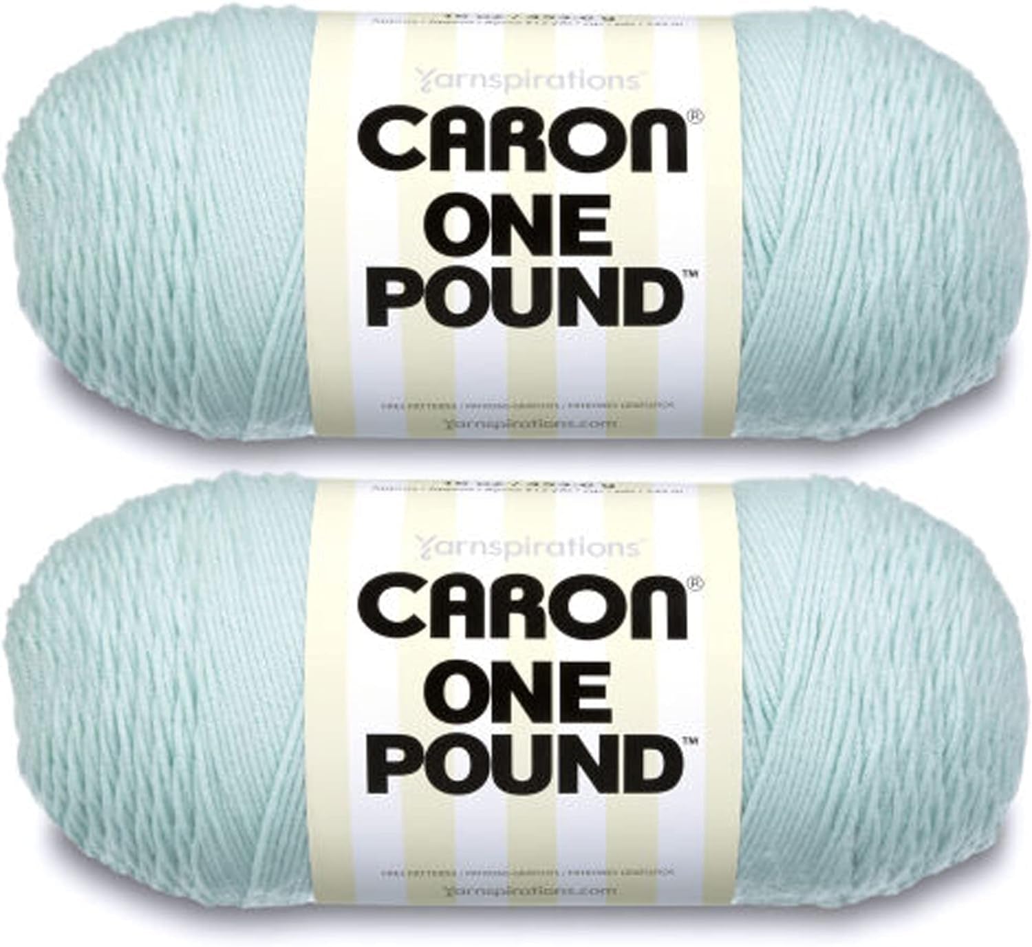 One Pound White Yarn - 2 Pack of 454G/16Oz - Acrylic - 4 Medium (Worsted) - 812 Yards - Knitting/Crochet