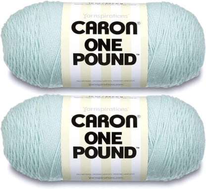 One Pound White Yarn - 2 Pack of 454G/16Oz - Acrylic - 4 Medium (Worsted) - 812 Yards - Knitting/Crochet