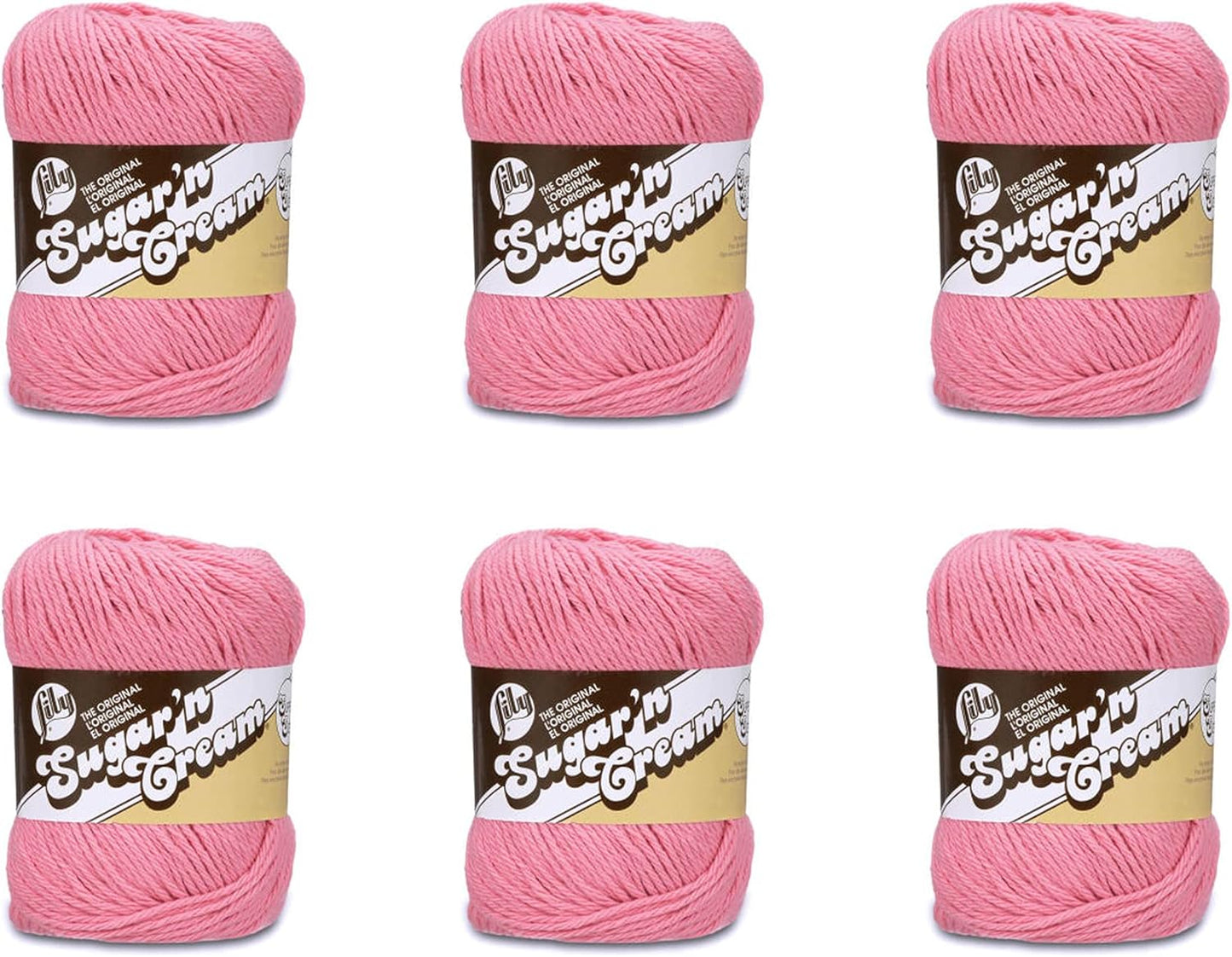 Sugar 'N Cream the Original Solid Yarn, 2.5Oz, Medium 4 Gauge, 100% Cotton - Ecru - Machine Wash & Dry