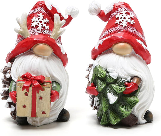 Christmas Resin Gnomes Handmade Christmas Resin Gnomes Holiday Present, Winter Table Christmas Tree Christmas Decorations Indoor and Display on Mantel or Window Sill