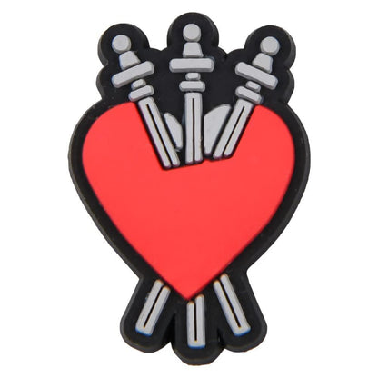 Red Croc Charms 15PCS Heart Shoes Charm for Croc Decorations Gun Pins Bracelet