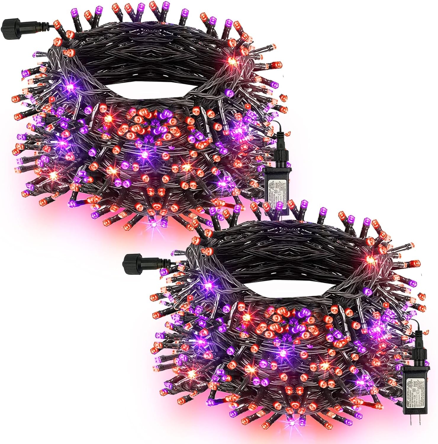 Halloween Lights, 200 LED 66FT Outdoor Halloween Lights Plug in with 8 Modes, Waterproof Christmas Lights Outdoor, Indoor Decorations for Party Yard Haunted House Decor, Purple