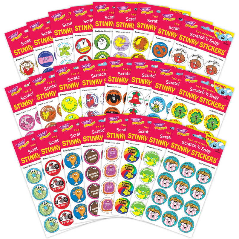 Retro Scratch 'n Sniff Stinky Stickers Spring 2025 Collector Combo Set