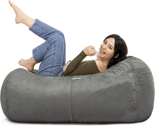 Sofa Saxx Bean Bag Lounger, 4-Feet, Charcoal