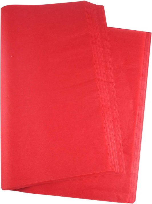 60 Sheets Christmas Tissue Paper 50 * 35Cm Christmas Wrapping Paper for DIY and Craft Gift Bags Decorations (Red)