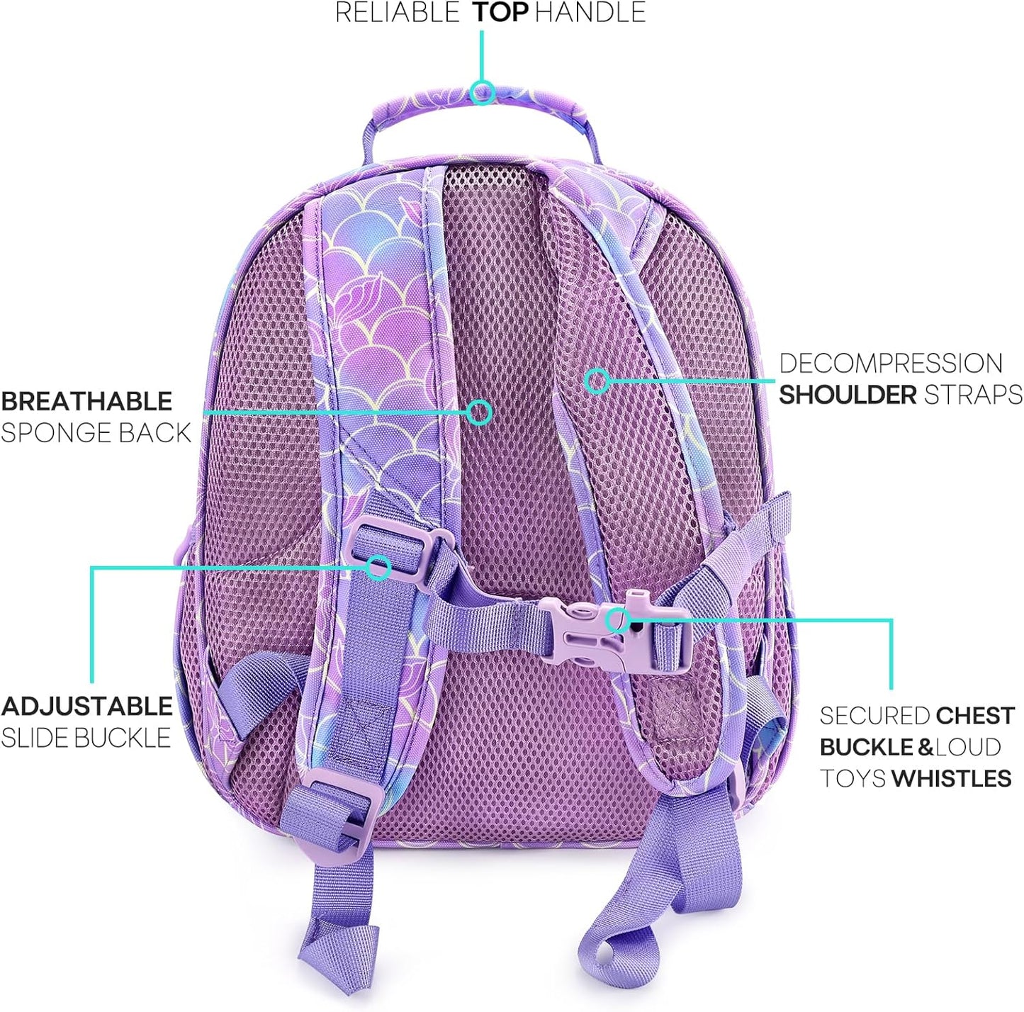 Toddler Backpack for Girls and Boys 2-4, Preschool Kindergarten Backpack, Cute Kids Backpacks for Girls（Flower Cat）
