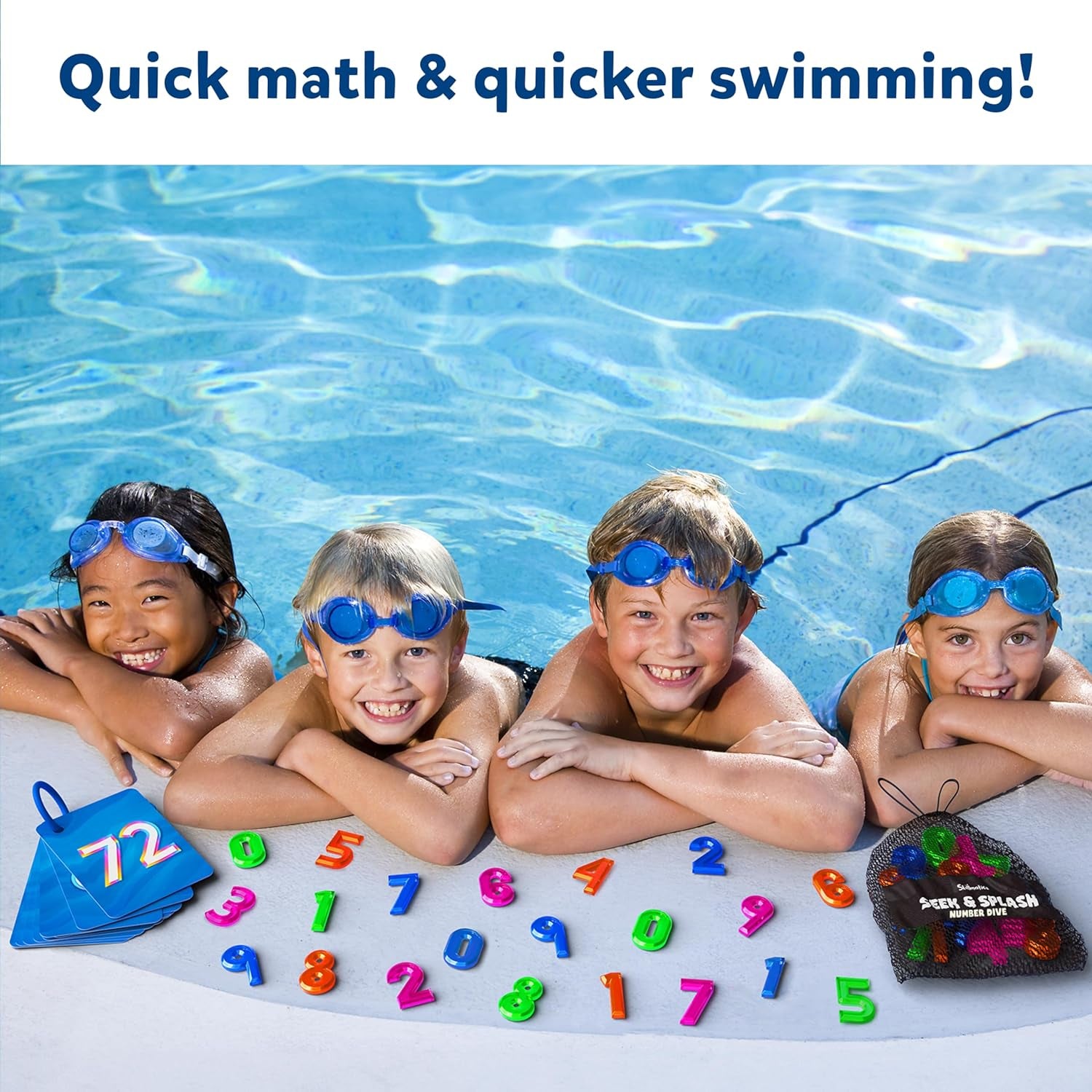 Seek & Splash Diving Gem Toys - Swimming Pool Toys for Kids, Search and Find Math Game, Gifts for Boys & Girls Ages 6, 7, 8, 9 & Up