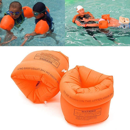 6 Pack Kids Adult Swimming Arm Floating Rings, PVC Arm Floating Inflatable Swimming Arm with Floating Sleeve Swim Ring, 1