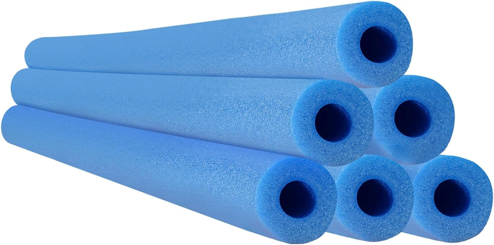 6 Pack Pool Noodles Foam Swim Noodles Jumbo Hollow Swimming Pool Noodle Bulk Bright Pool Noodles Floats Heavy Duty for Swimming Floating Craft Projects