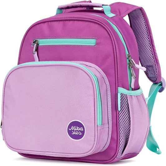 Toddler Backpack for Girls and Boys 2-4, Preschool Kindergarten Backpack, Cute Kids Backpacks for Girls（Darkpurple Pink）