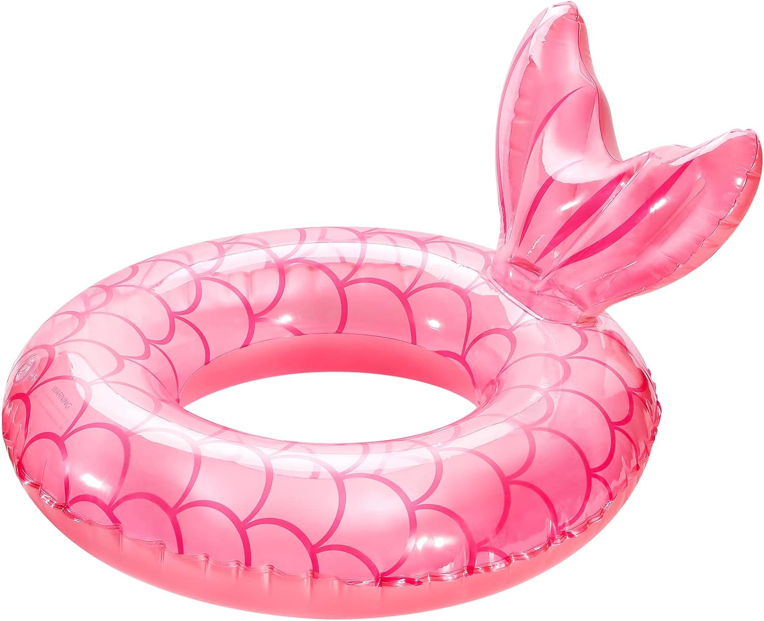 Mermaid Pool Float, Mermaid Tail Shaped Pool Swimming Float Tube Ring Floatie, Summer Water Fun Beach Party Swimming Pool Toys for Kids Children Adults Water Activities, Rose Gold