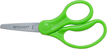 Right- & Left-Handed Scissors for Kids, 5’’ Pointed Safety Scissors, Assorted, 12 Pack (13141)