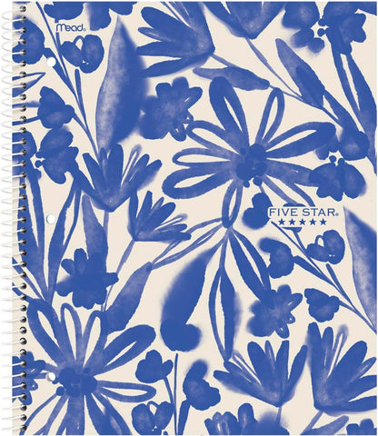 Spiral Notebooks + Study App, 2 Pack, 1 Subject, College Ruled Paper, 11" X 8-1/2", 80 Sheets, Soft Petals (820331F-ECM)