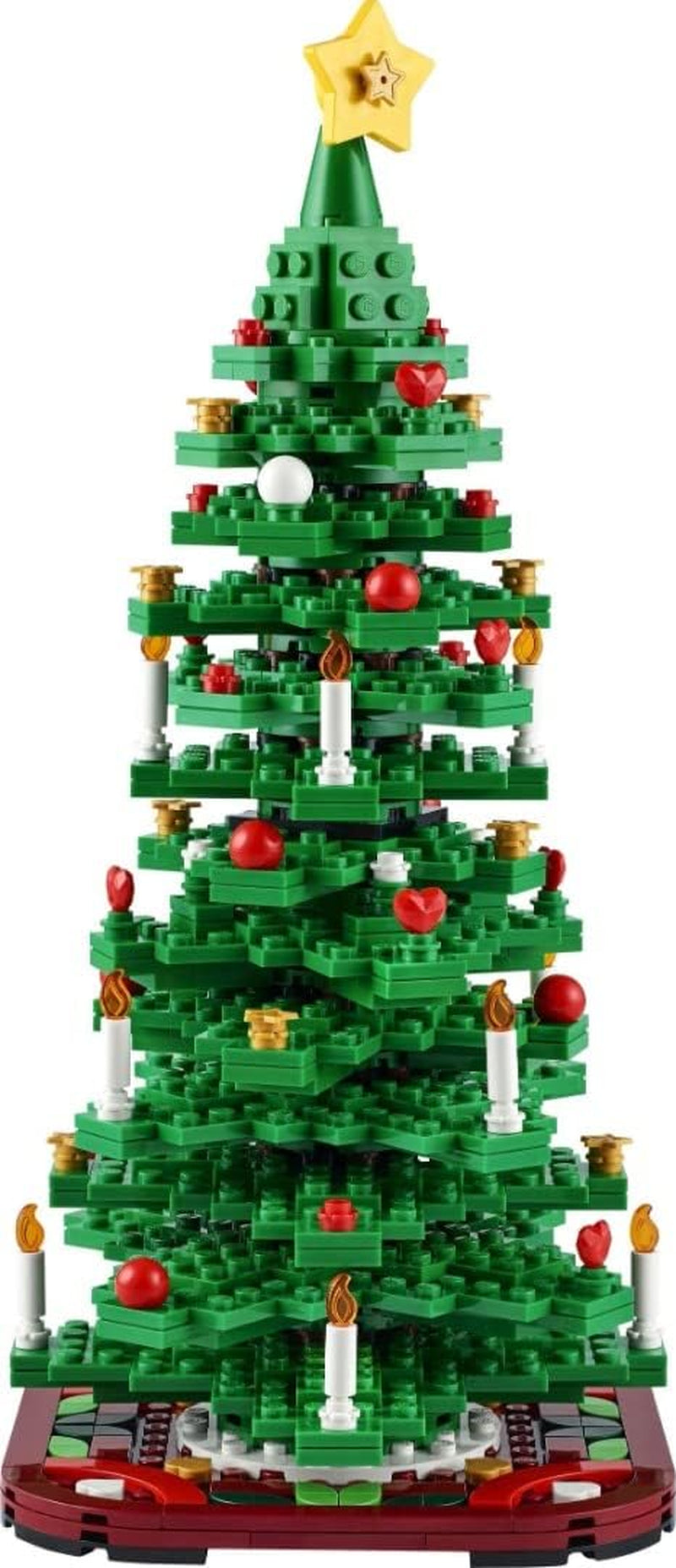 Christmas Tree Toy Building Set for Kids, Collectible Holiday Home Decor, Tabletop Christmas Tree Gift, Festive Craft Project for Families to Build Together, 2 Building Options in 1 Set, 40573