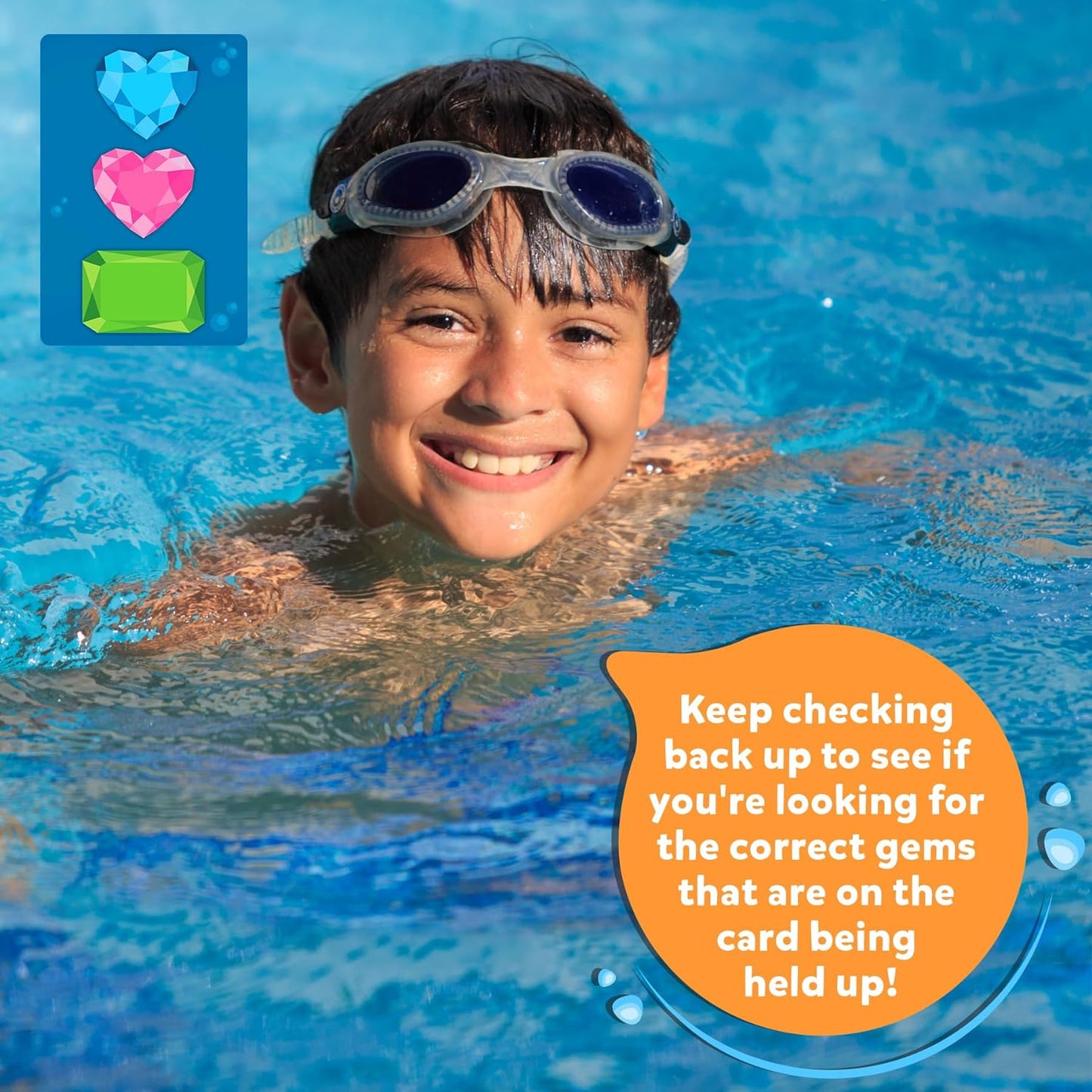 Seek & Splash Diving Gem Toys - Underwater Search and Find Game, Perfect for Swimming Pool & Summer Fun for Kids, Gifts for Boys & Girls Ages 6, 7, 8, 9 & Up